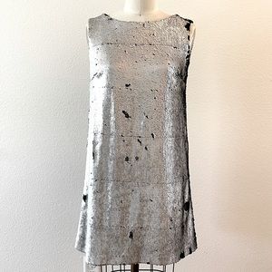 Riccardo Limonna Silver & Black Sequin Dress